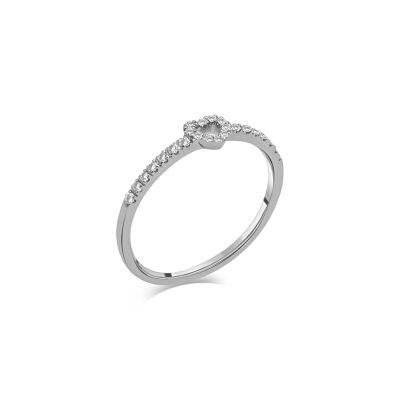 Crivelli / anello cuore / oro bianco e diamanti