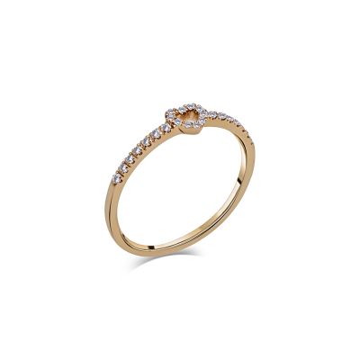 Crivelli / anello cuore / oro rosa e diamanti
