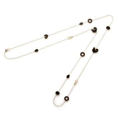 Chantecler / Anima 70 / collana lunga / oro giallo, onice e diamanti