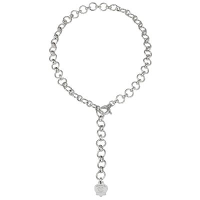 Chantecler / collana 45 cm a maglie ovali e tonde / argento 