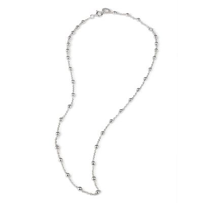 Chantecler / Et Voilà / collana catena pallinata con logo pendente 50 - 55 cm / argento 