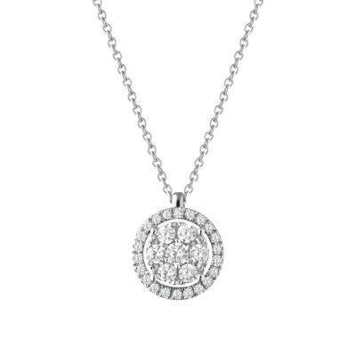 Buonocore / collana Illusion / oro bianco e diamanti bianchi