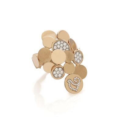 Chantecler / Paillettes / anello / oro rosa e diamanti