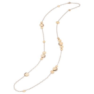 Chantecler / Paillettes / collana lunga 90 cm / oro rosa e diamanti