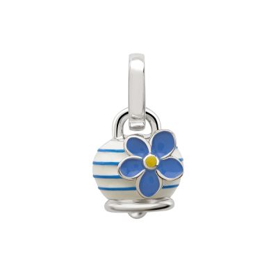 Chantecler / Non Ti Scordar di Me / ciondolo campanella micro / argento, smalto bianco e turchese