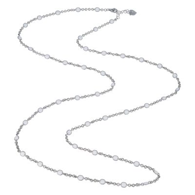 Chantecler / Et Voilà / collana catena 90 cm / argento e smalto bianco