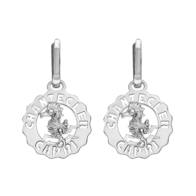 Chantecler / Logo / orecchini con cavalluccio marino mini / argento