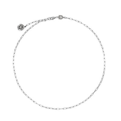 Chantecler / Et Voilà / collana catena corta con maglia rettangolare 39 - 42 cm / argento