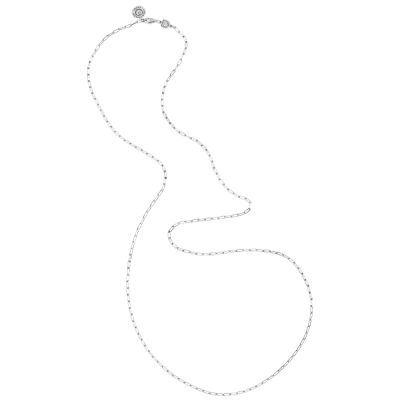 Chantecler / Et Voilà / collana catena lunga con maglia rettangolare 80 cm / argento