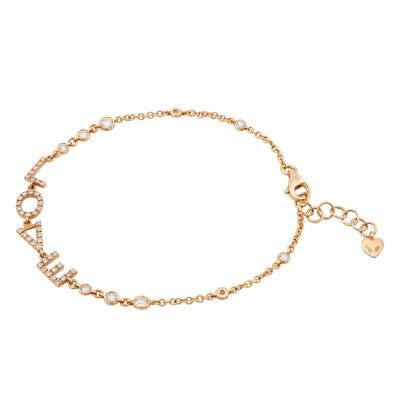 Buonocore / bracciale LOVE / oro rosa e diamanti bianchi