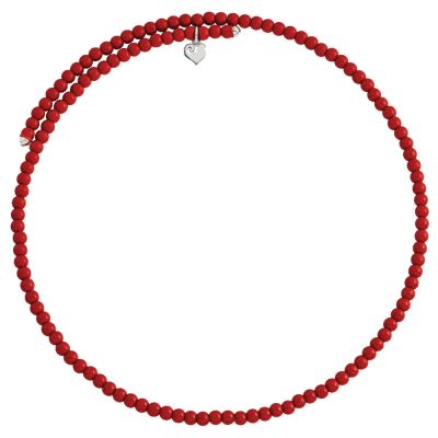 Chantecler / Et Voilà / collana choker / argento e bioresina color corallo