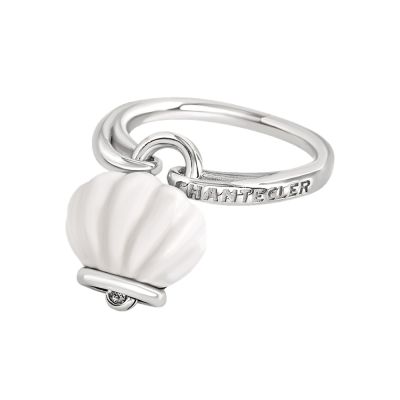 Chantecler / Et Voilà / anello campanella piccola / argento, bioresina color kogolong e diamante