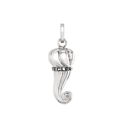 Chantecler / Corni / ciondolo cornetto grande / argento e diamante
