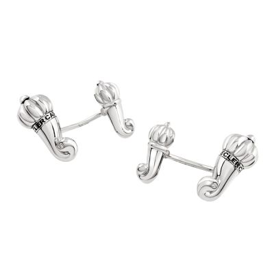 Chantecler / Corni / gemelli piccoli / argento e diamanti
