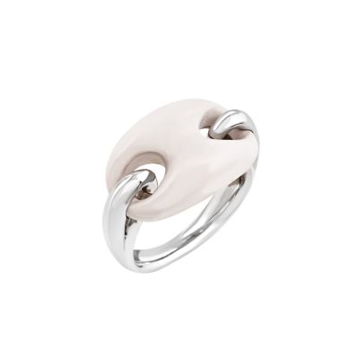Chantecler / Capriness / anello maglia marina / argento e bioresina color kogolong