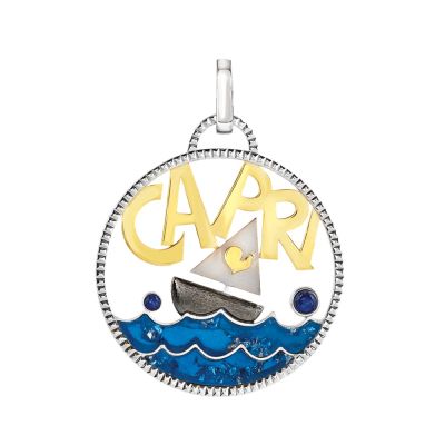 Chantecler / Logo / ciondolo Moonlight grande / argento e bioresina