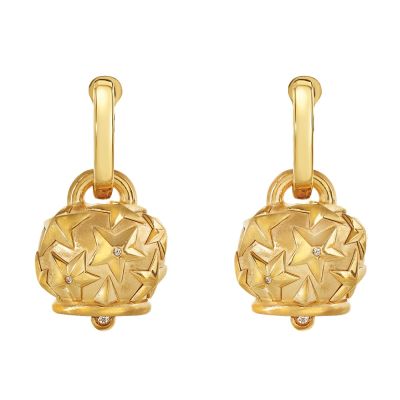 Chantecler / Et Voilà / orecchini campanella medi / argento dorato e diamanti