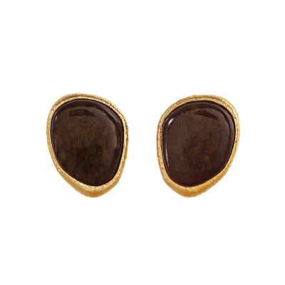 Chantecler / Enchantè / orecchini / argento dorato e resina color miele