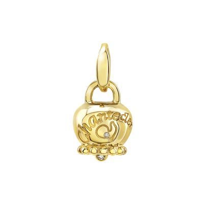 Chantecler / Suamèm / ciondolo campanella medio / oro giallo 9 Kt e diamanti