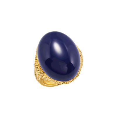 Chantecler / Et Voilà Capriness / anello / argento dorato e cabochon in lapis