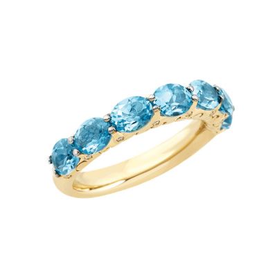 Chantecler / Cantachiaro / anello fede / oro giallo 9 Kt, topazi e diamanti