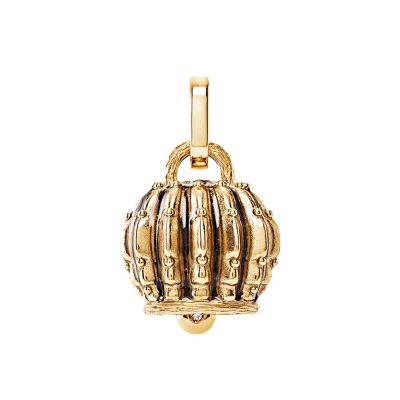 Chantecler / Et Voilà / ciondolo campanella grande Fichi d'India / argento dorato, brunito e diamanti