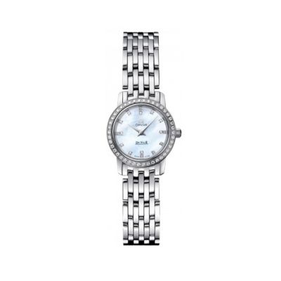 Omega De Ville Quartz / orologio donna / quadrante madreperla / cassa e bracciale acciaio 