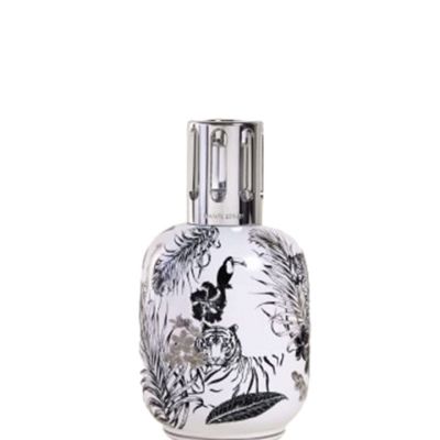 Lampe Berger / Jungle Blanche / lampada catalitica / porcellana / bianco, nero e oro