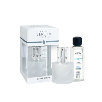 Lampe Berger / Spirale - Givrée / cofanetto / vetro / + 250 ml Eclat de Rhubarbe