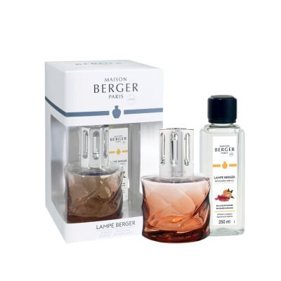 Lampe Berger / Spirale - Rose Ambre / cofanetto / vetro / + 250 ml Eclat de Rhubarbe