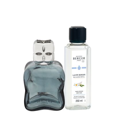 Lampe Berger / Cosy - Blu / cofanetto / vetro / con 250ml Musc Cocoon