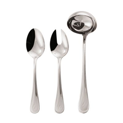 Sambonet / Perles / set 3 pz. posate servire monoblocco / acciaio inox