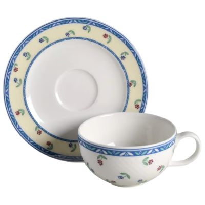 Villeroy & Boch / Adeline / set 4 tazze da tè con piattino 18 cm / porcellana