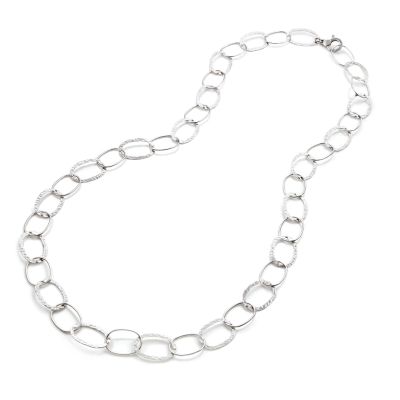 Giovanni Raspini / Catene / collana maglia ovale alternata / argento