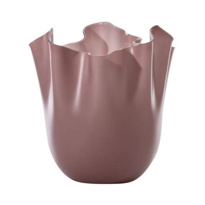 Venini / Fazzoletto / vaso / ametista / vetro opalino soffiato e lavorato a mano