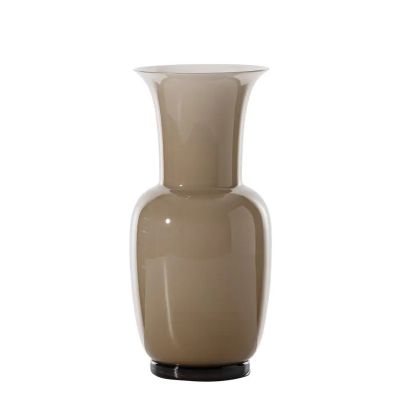 Venini / Opalino / vaso / moka, interno lattimo / vetro soffiato lavorato a mano