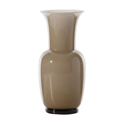 Venini / Opalino / vaso / moka, interno lattimo / vetro soffiato lavorato a mano