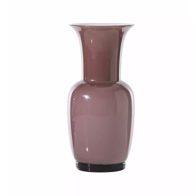 Venini / Opalino / vaso / ametista, interno lattimo / vetro soffiato lavorato a mano