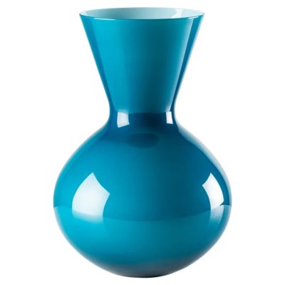 Venini / Idria / vaso / orizzonte, interno lattimo / vetro soffiato lavorato a mano