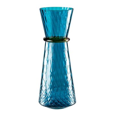 Venini / Tiara / vaso / orizzonte, filo ambra / vetro soffiato lavorato a mano