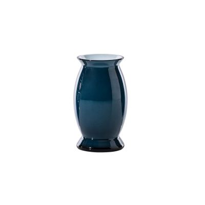 Venini / Sidone / vaso / orizzonte, interno lattimo / vetro soffiato lavorato a mano