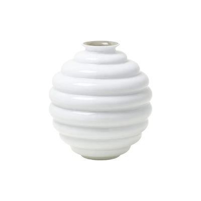 Venini / Dèco - Snow / vaso / lattimo, interno talpa / vetro soffiato lavorato a mano