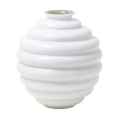 Venini / Dèco - Snow / vaso / lattimo, interno talpa / vetro soffiato lavorato a mano