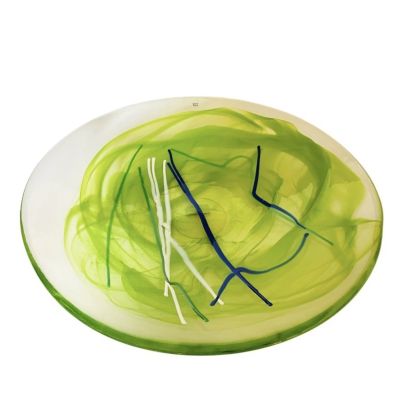 Kosta Boda / Contrast / piatto / vetro / verde lime