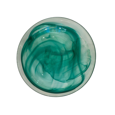 Kosta Boda / Atoll / centrotavola / vetro / verde scuro