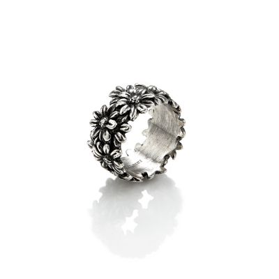 Giovanni Raspini / Floral / anello fascia Margherite / argento