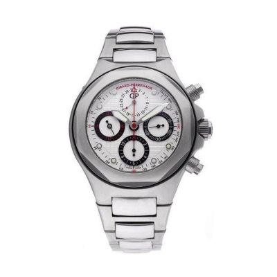 Girard Perregaux Laureato EVO / orologio uomo / quadrante bianco / cassa e bracciale acciaio