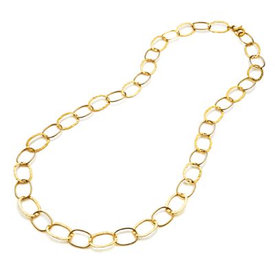 Giovanni Raspini / Golden Catene / collana maglia ovale alternata / argento dorato