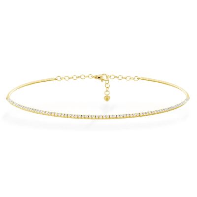 Buonocore / Wish / collana choker con molla / oro giallo e diamanti bianchi