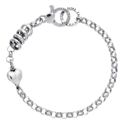 Giovanni Raspini / bracciale base Roulette Cuore / argento